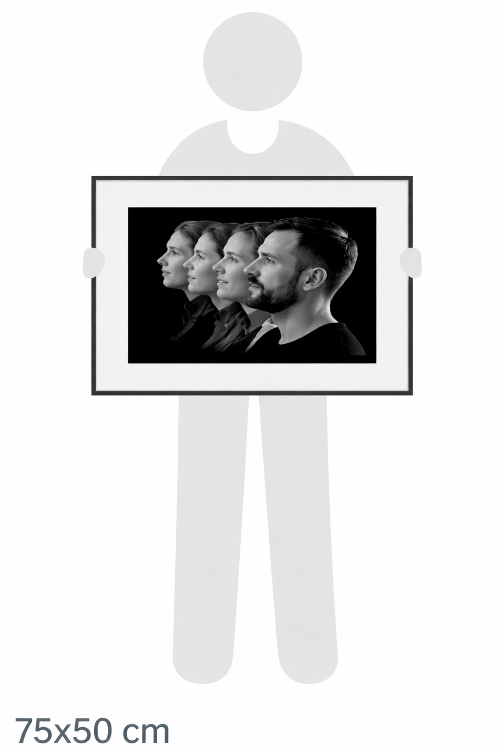 Vizualizace velikosti 75×50 cm