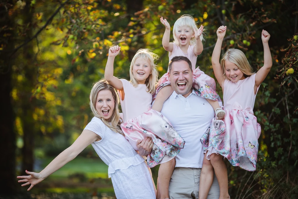 Sladěné oblečení na rodinné focení