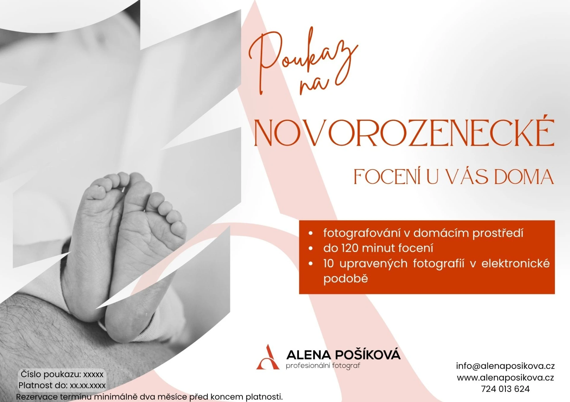 Ukázka dárkového voucheru Alena Pošíková